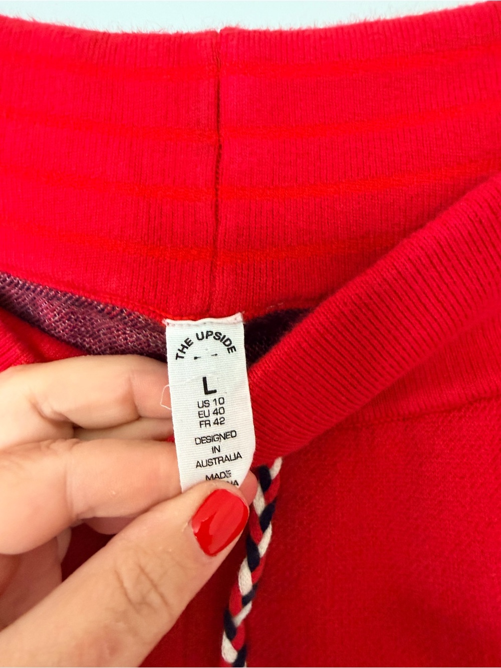The Upside Keystone Jojo Red Fair Isle Knit Jogger Pants - Picture 9 of 9